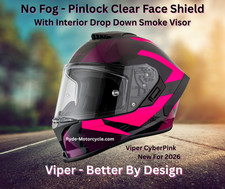 Daytona Viper Cyber Pink  No Fog Pinlock Face Shield Full Face Motorcycle Helmet picture