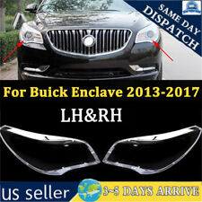 2013-2017 For Buick Enclave Left+Right Side Headlight Lens Clear Cover + Glue picture