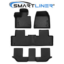 SMARTLINER Custom Fit Black 3 Row Floor Liners  For 2025-2026 Volvo EX90 Electri picture