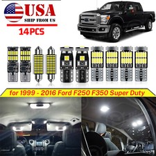 14x White LED Interior Light Package Kit For Ford F250 F350 Super Duty 1999-2016 picture