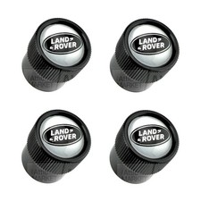Land Rover Black Oval Tire Wheel Valve Stem Caps Set of Four Genuine VPLLK0015 picture