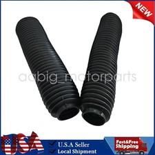 2PCS Motorcycle Front Fork Dust Cover Gaiter Gaitors Boots Shock Absorber-Black picture