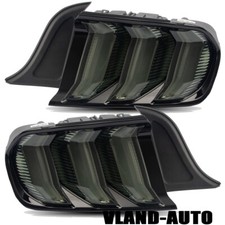 Smoke Lens Fit Ford Mustang 2015-2023 Full LED Sequential Tail Lights Left+Right picture