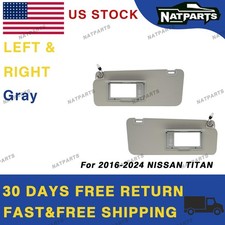 04-24 Nissan Titan Pair Gray Side Sun Visor W/ Light 96401-EZ70B 96401-EZ70B picture
