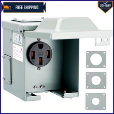 Robust 50 Amp Weatherproof RV/EV Power Outlet with Easy Installation Panels picture