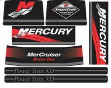 MerCruiser Stern Out Drive Maintenance Decals Sticker for Bravo One 1 Red picture