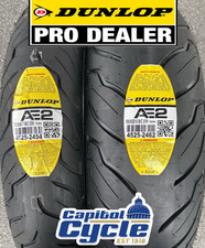 DUNLOP AE2 BLACKWALL HARLEY TIRE SET 130/80B17  180/65B16  2 TIRES picture