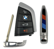 OEM BMW Keyless Remote Fob + UNCUT Key 4B Black OEM BMW N5F-ID21A (M Series) picture