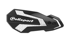 Polisport MX Flow Handguards Black White Lever and Handlebar Mount picture