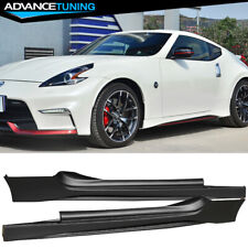 Fits 09-20 Nissan 370Z 2-Door NS Style Unpainted Side Skirts Rocker Panel 2PC PP picture