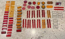 Vintage Harley Davidson Motorcycle Reflector Lot Red Amber Assorted OEM Take-Off picture