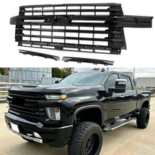 Onyx Black Grille Grill For 2020-23 Silverado 2500 3500 High Country LTZ Custom picture