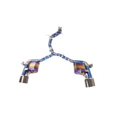Benni Titanium Valved Cat-Back Exhaust Audi RS5 RS4 B9 2.9T Blue Burnt Remote picture