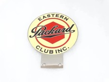 BRASS METAL BADGE DECAL EMBLEM VINTAGE EASTERN OWNERS PACKARD CLUB CAR GRILL picture