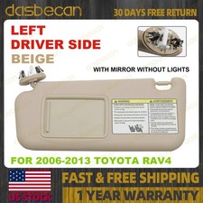 Beige Left Driver Sun Visor with Mirror For Toyota RAV4 2006-2013 74320-42501-A1 picture