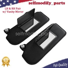 Fit 1993‑2002 Firebird Camaro Black Sun Visors Set Left Right With Vanity Mirror picture