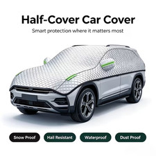 Half Car Cover for SUV Truck Waterproof Snow Hail Rain Dust Windproof Outdoor picture