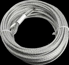 KFI 2500-3500 lb. Replacement Galvanized Steel Winch Cable 3/16