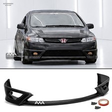 Fits 06-08 Honda Civic 2Dr Coupe HF-P Style Unpainted Front Bumper Lip Add-On picture