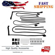 For 1970-1981 Chevy Camaro Pontiac Firebird Full Weatherstrip Kit New Black picture