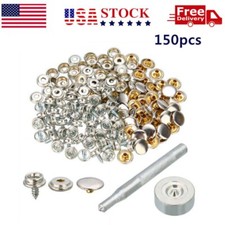 150pcs Stainless Steel Boat Marine Canvas Snap Cover Button Socket Fastener Kit picture