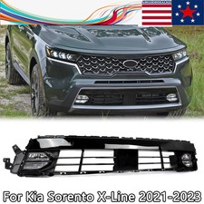 Front Bumper Lower Grille with Pair Fog Light For Kia Sorento X-Line 2021-2023 picture