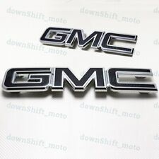 2pcs For 2014-2018 GMC Sierra 1500 2500HD Front Grille & Rear Emblem Badge picture