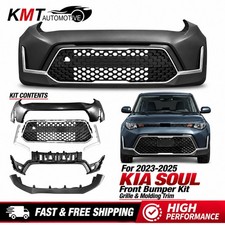 Front Bumper Cover Kit With Grille & Molding Trim Fits 2023 2024 2025 Kia Soul picture