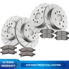 For 2007 - 2016 Chevy Traverse GMC Acadia Enclave Front Rear Rotors Brakes Pads picture