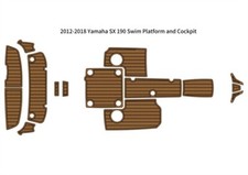 2012-2018 Yamaha SX 190 Swim Platform Cockpit DuraEVA Boat Seadek EVA Flooring picture