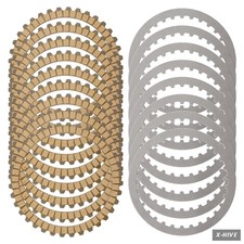 Clutches 17PCS Extra Plate Friction Steel Clutch Disc Kit fits Harley picture