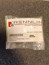 Rennline Clutch/Brake Pedal 2 Piece Perforated Black Fits Porsche Models picture