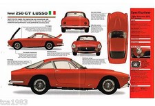 1962/1963/1964 FERRARI 250 GT LUSSO SPEC SHEET/Brochure picture