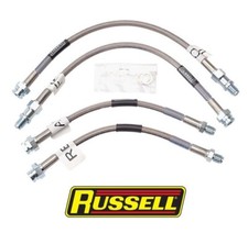 Russell Brake Hose Kit 692000 DOT Approved Front & Rear for 63-82 Chevy Corvette picture
