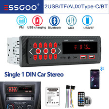 ESSGOO Car Stereo Single 1 DIN In-Dash FM Radio Stereo Player USB AUX Bluetooth picture