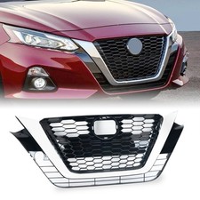 Grille Assembly Fit For 2019 2020 2021 Nissan Altima Front Upper Bumper Chrome picture