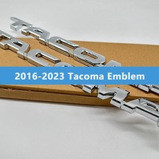 2pc Door Emblem Set For 2016-2024 Tacoma Left Right Nameplate Badge Chrome Gloss picture