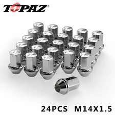 24PCS REPLACEMNT SOLID LUG NUTS M14X1.5 CHROME FITS FORD F-150 2015-2020 picture