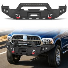 For 2009-2012 Ram 1500 Front Bumper W/Lights Winch Plate Sensor Holes Assembly picture