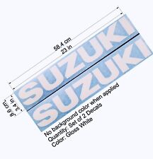 Suzuki GLOSS WHITE decals 750 stickers 600 gsxr 1000 sv 650 250 gsx f 8r moto gp picture