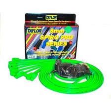 Taylor Cable Spark Plug Wire Set 78551; Spiro Pro 8mm Lime Green 90 deg. Univer picture