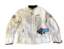Cuber Motorcycle Breathable Men’s Mesh Jacket With CE Armor - Size XL (White) picture