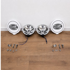 Pair Universal Hella Comet 500FF Driving Lamp White Spot Light + Cover & Bulb picture