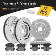 Front Rear Brake Rotors & Ceramic Brake Pads for 2019 - 2024 Subaru Forester picture