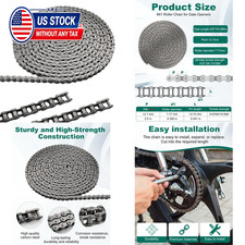 #41 Roller Chain for Gate Openers 20 Feet Carbon Steel Chains picture