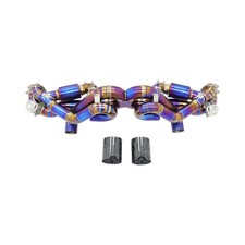 Benni Titanium Valved Cat-Back Exhaust Porsche 718 Cayman GT4 Spyder 4.0 Purple picture