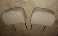 2001-2006 BMW 325ci 330ci Convertible Rear Leather Head Rest Set of 2 Beige  picture