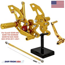 Gray Motorcycle Rearsets Fully Adjustable Footrests with Pegs for Sale picture