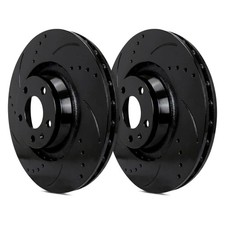 For Dodge Charger 84-87 Drilled & Slotted 1-Piece Front Brake Rotors picture