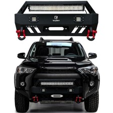 Vijay Fit 2010-2024 5th Gen 4Runner Steel Black Front Bumper with LED Lights picture